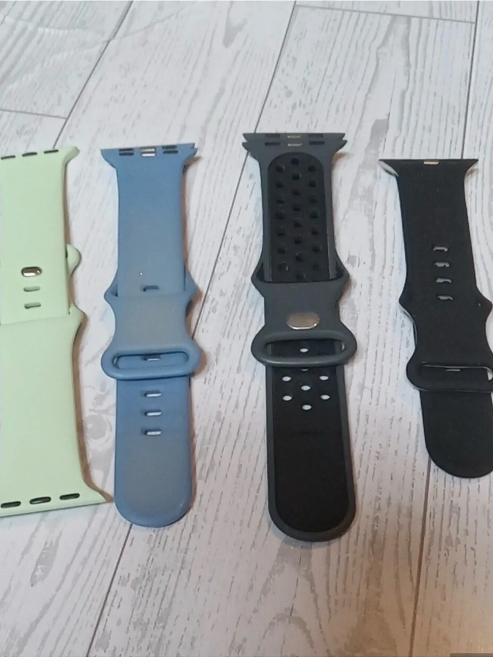 Silicone Replacement Smartwatch Bands - Green, Blue, Black, White Leopard
